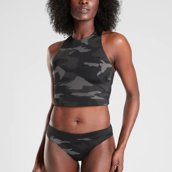 Athleta Freestyle Camo Crop Bikini Top A-C size M - Picture 3 of 3